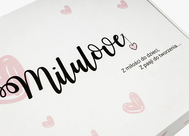 pudełka wysyłkowe z nadrukiem, realizacja dla firmy Milulove