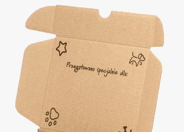 pudełka wysyłkowe z nadrukiem, realizacja dla firmy Hauki